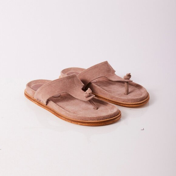 FREE PEOPLE Mika Footbed Sandals / Orchid Ice Suede - Picture 10 of 12